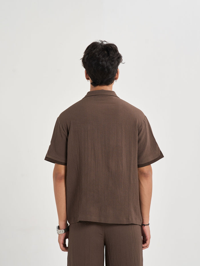 Espresso Chiffon Coord Shirt