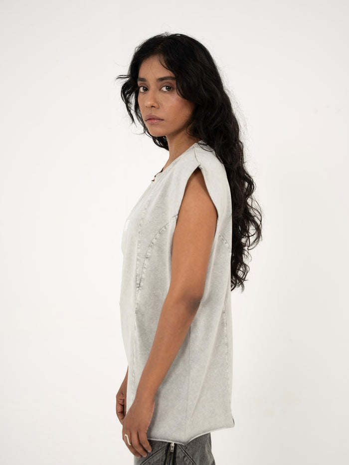 AFTERBURN MUSCLE TEE IN CONCRETE