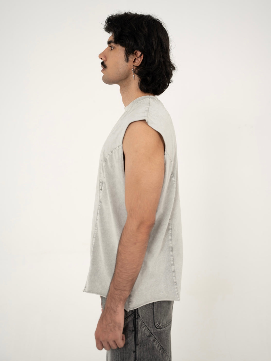 AFTERBURN MUSCLE TEE IN CONCRETE