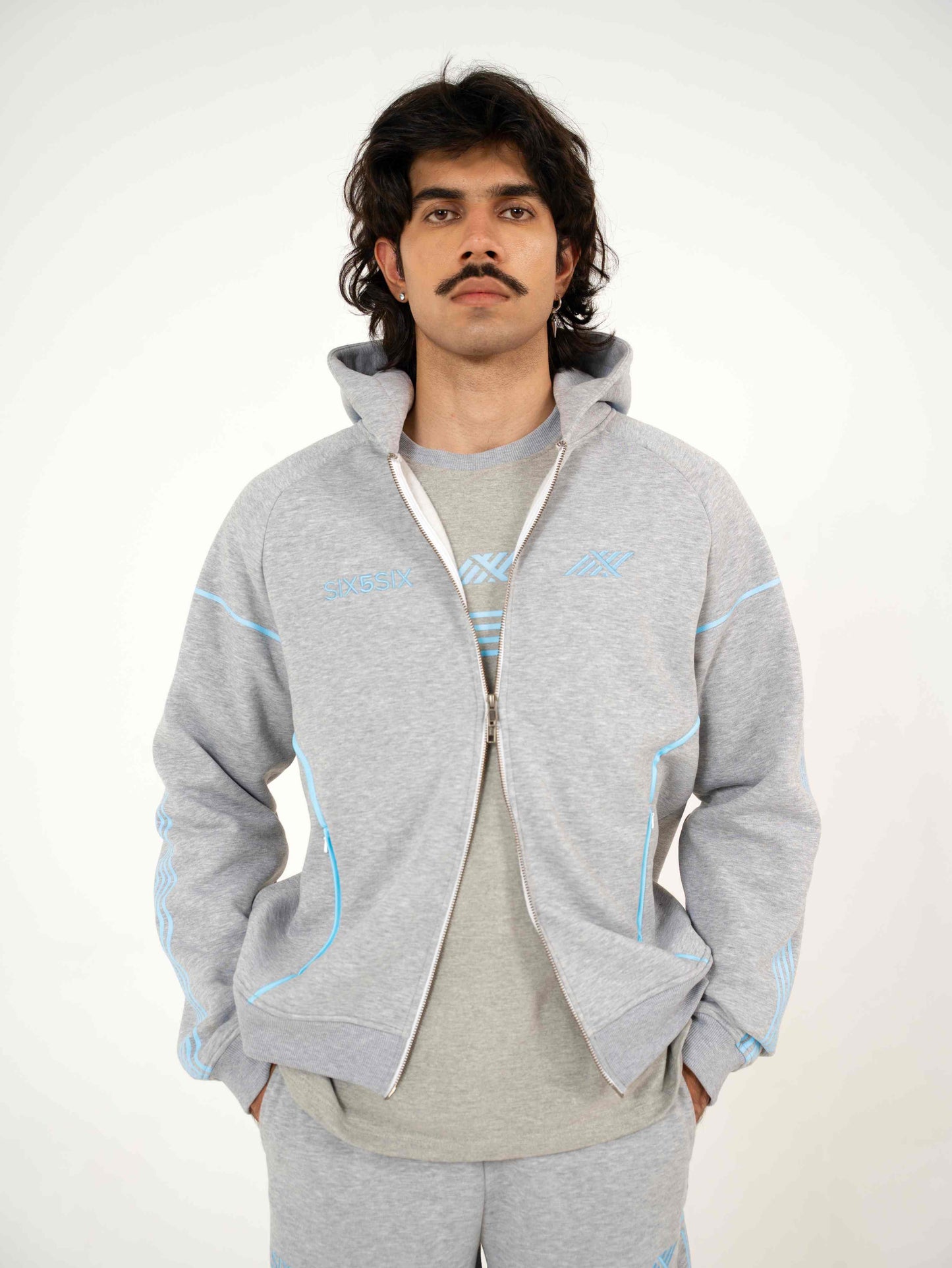 TOUCHSTONE TRACK JACKET IN MELANGE
