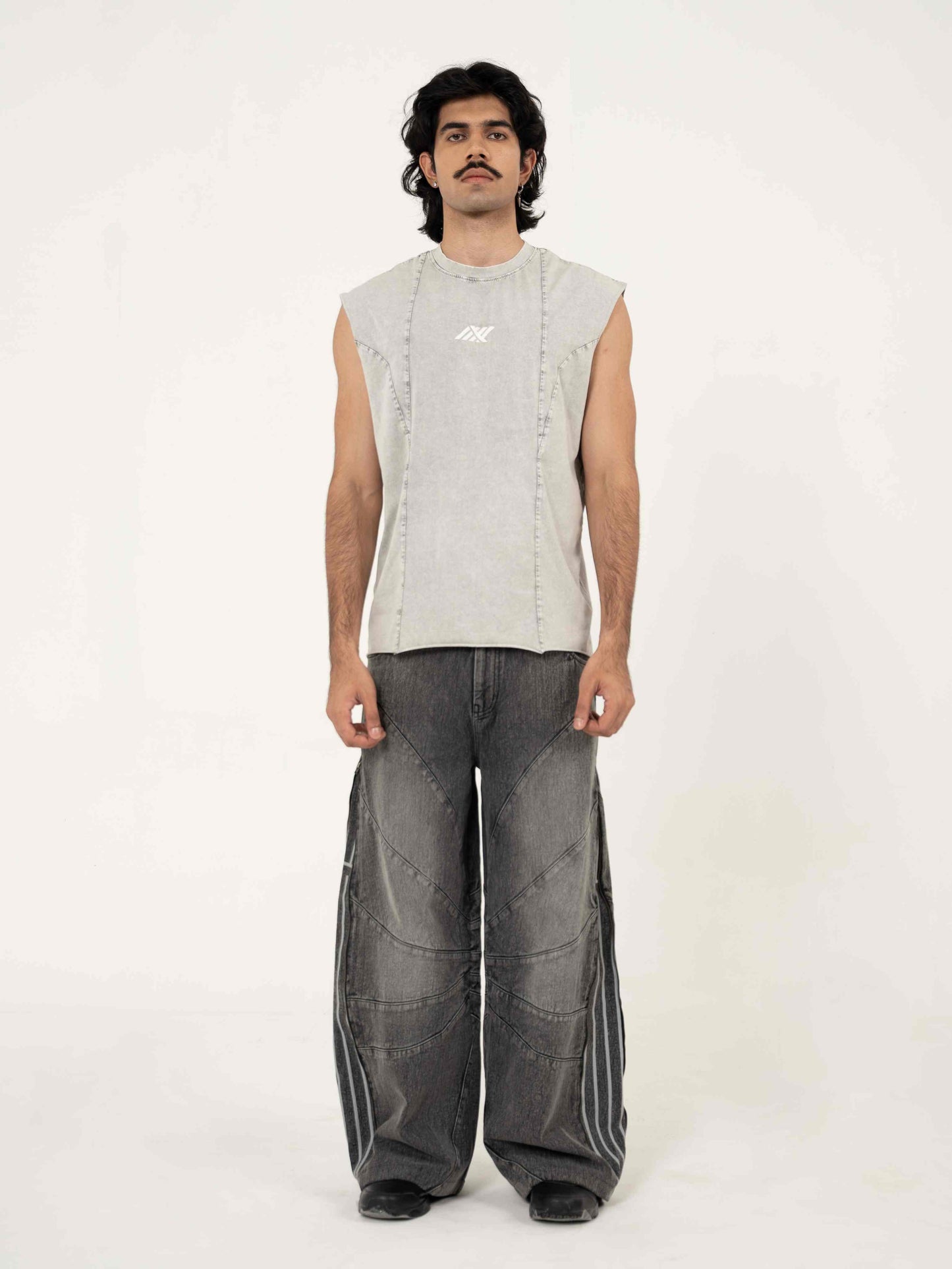 AFTERBURN MUSCLE TEE IN CONCRETE