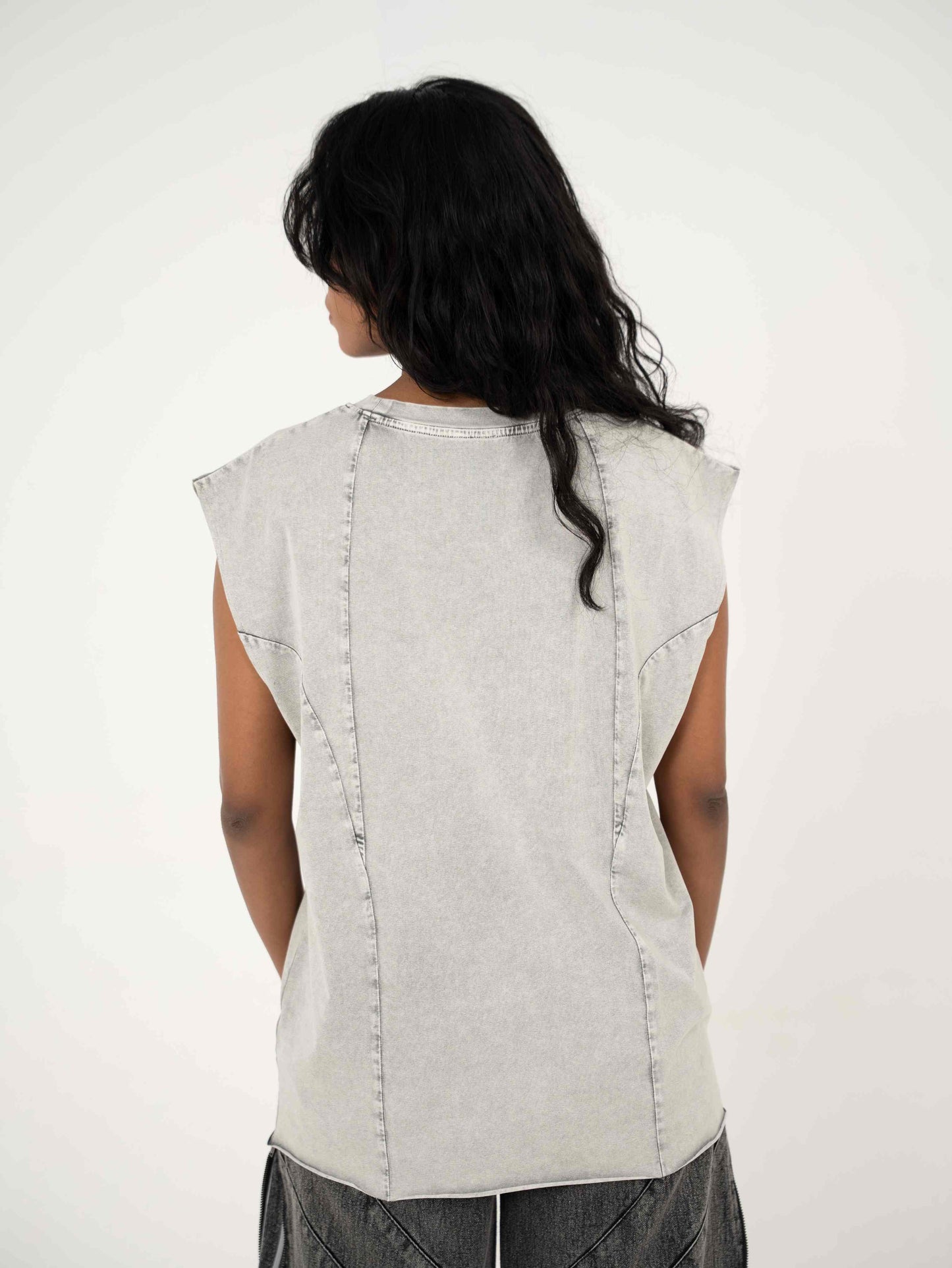 AFTERBURN MUSCLE TEE IN CONCRETE