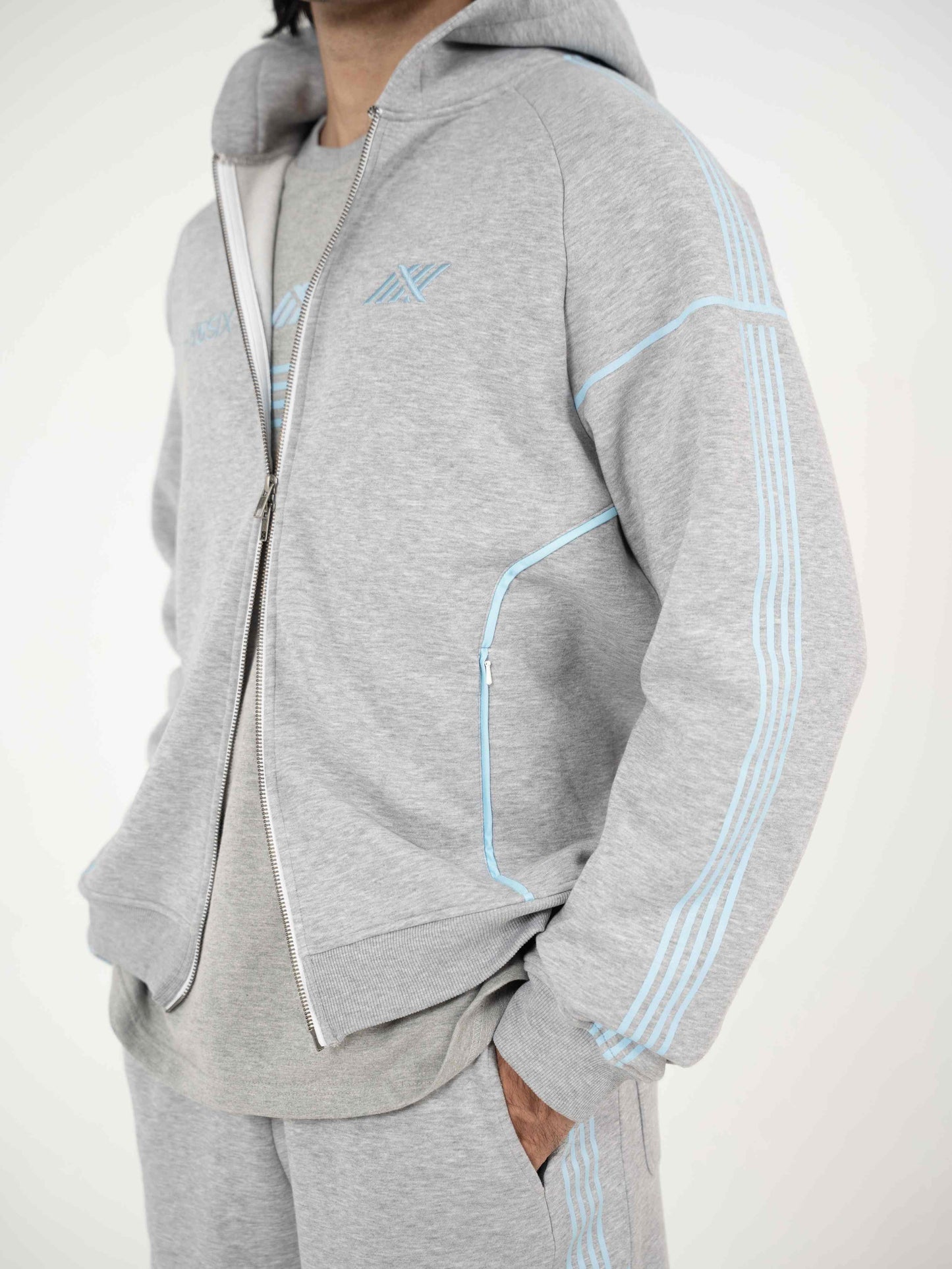 TOUCHSTONE TRACK JACKET IN MELANGE
