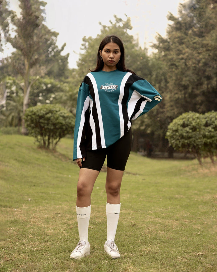 TRACKLINE TEE BLUE - UNISEX