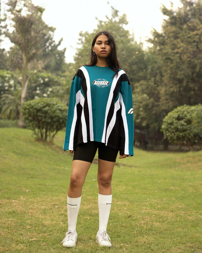 TRACKLINE TEE BLUE - UNISEX