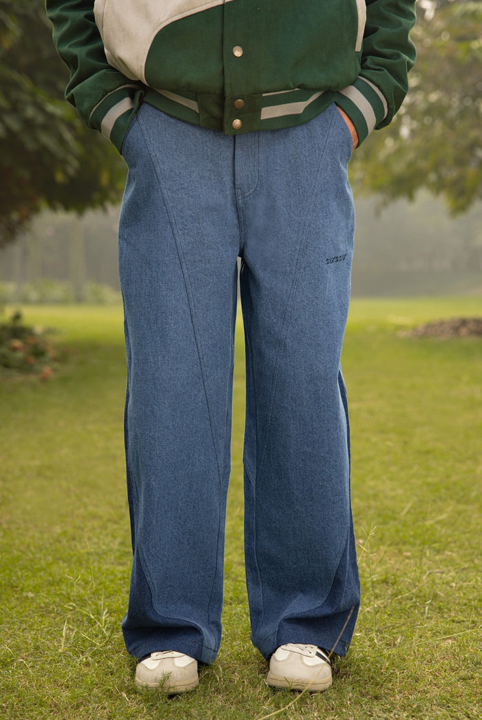 SEGMENTED PANTS IN AQUA - UNISEX
