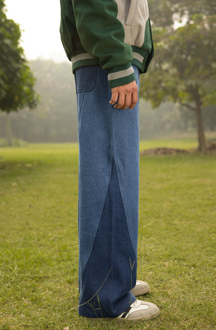 SEGMENTED PANTS IN AQUA - UNISEX