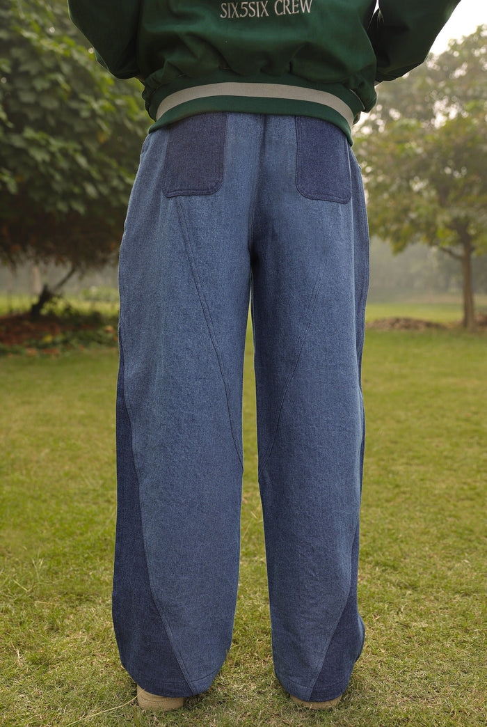 SEGMENTED PANTS IN AQUA - UNISEX
