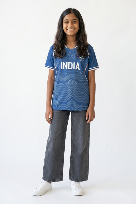 Official Team India 2026 Kids Travel Jersey (Unisex)