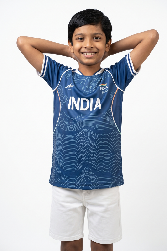 Official Team India 2026 Kids Travel Jersey (Unisex)