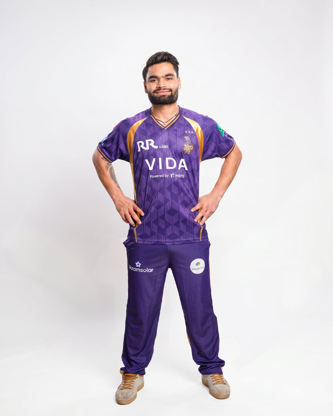 KKR Match Jersey Player Version Half Sleeves