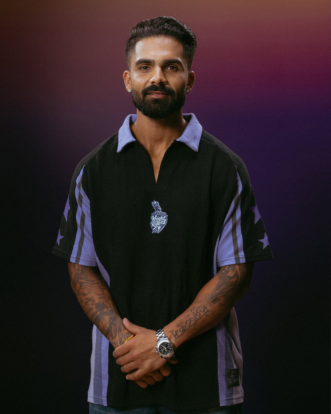 KKR Black Oversized Polo
