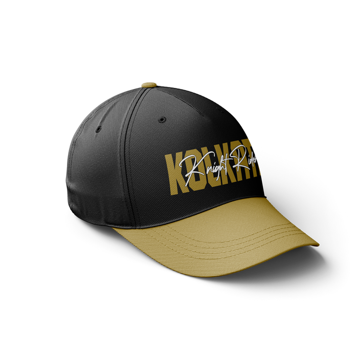 KKR COLOUR BLOCK BLACK CAP