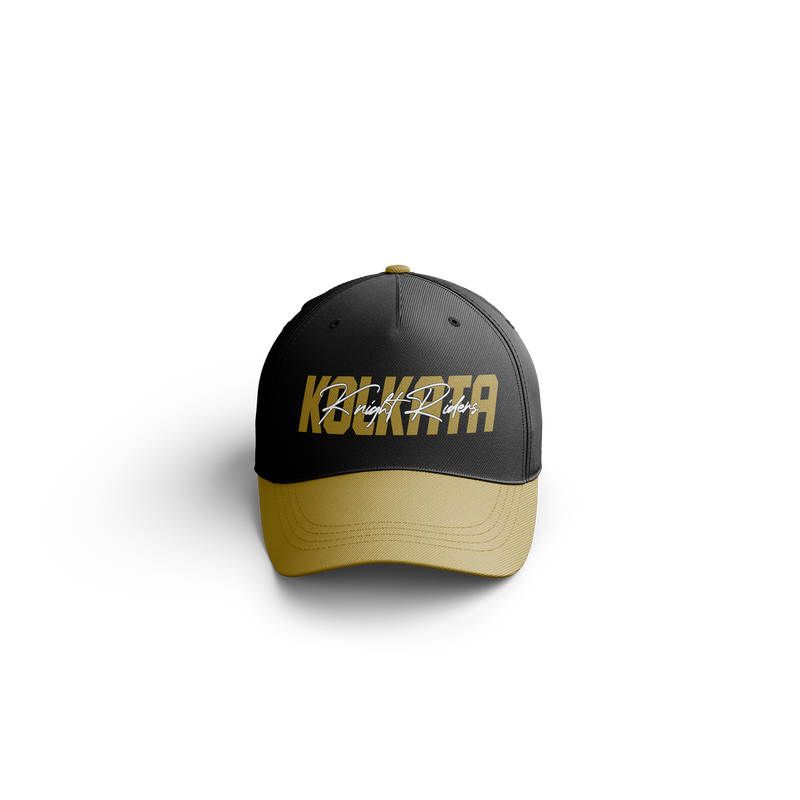 KKR COLOUR BLOCK BLACK CAP