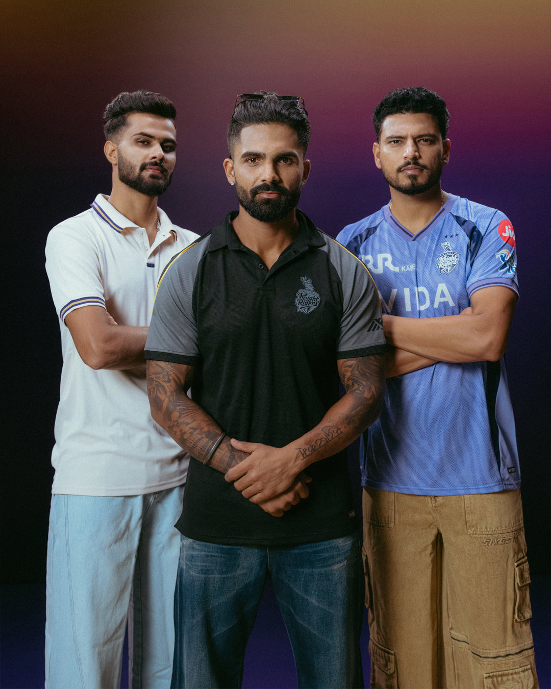 KKR Player Cream Polo