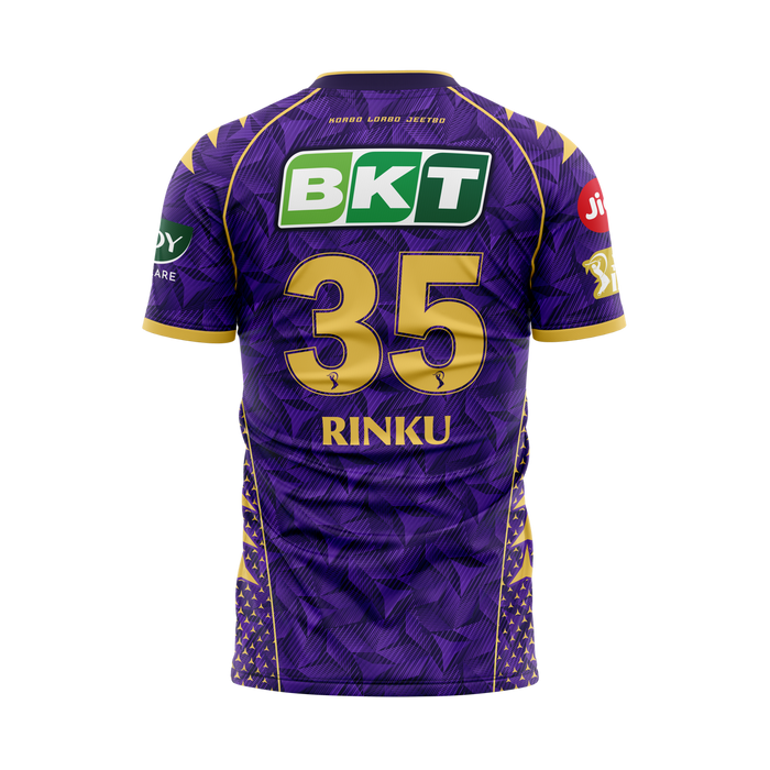 KKR Player version Jersey-RINKU-35