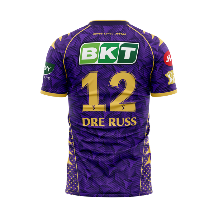 KKR Player version Jersey-DRE RUSS-12