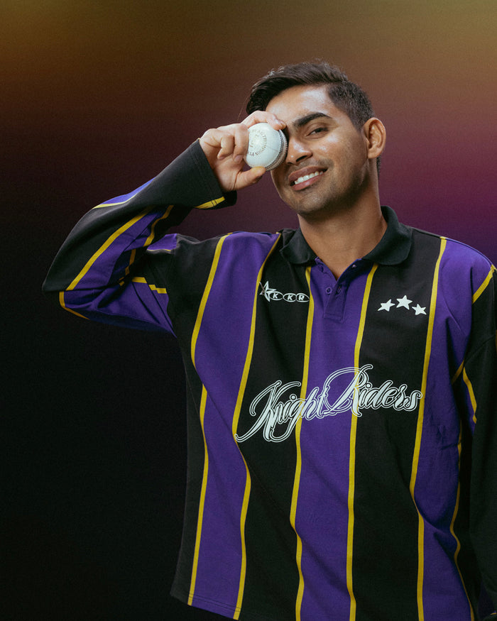 KKR Vertical Striped Rugby Polo