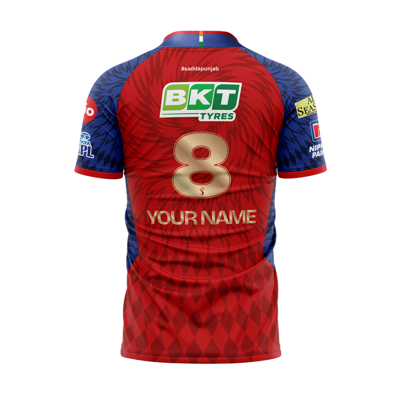 PBKS Match Jersey Player Version-Half Sleeve