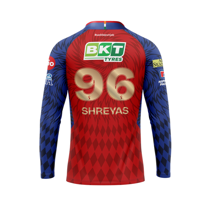 PBKS Match Jersey Player Version-Full Sleeve