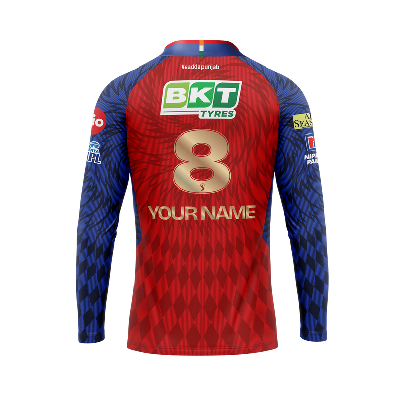 PBKS Match Jersey Player Version-Full Sleeve