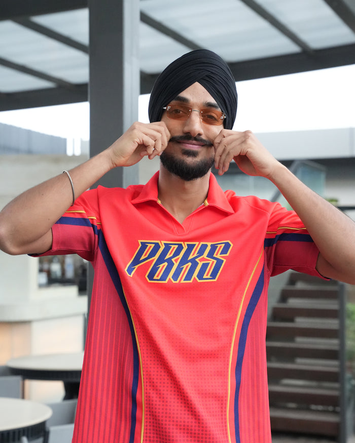 PBKS Player Oversized Polo-Red