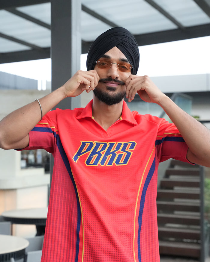 PBKS Player Oversized Polo-Red