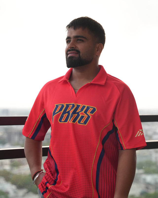 PBKS Player Oversized Polo in Red