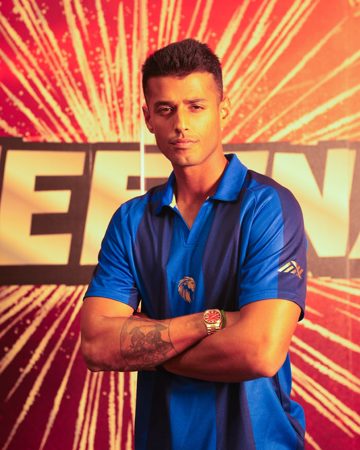 PBKS Player Travel Polo Blue
