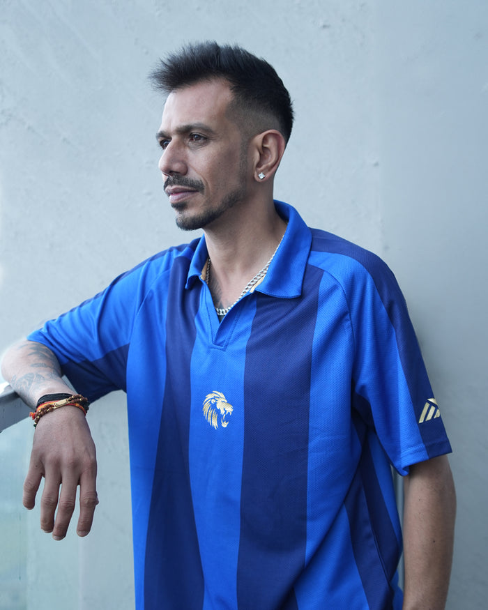 PBKS Player Travel Polo Blue