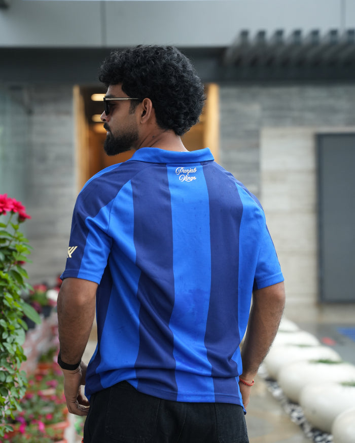 PBKS Player Travel Polo Blue