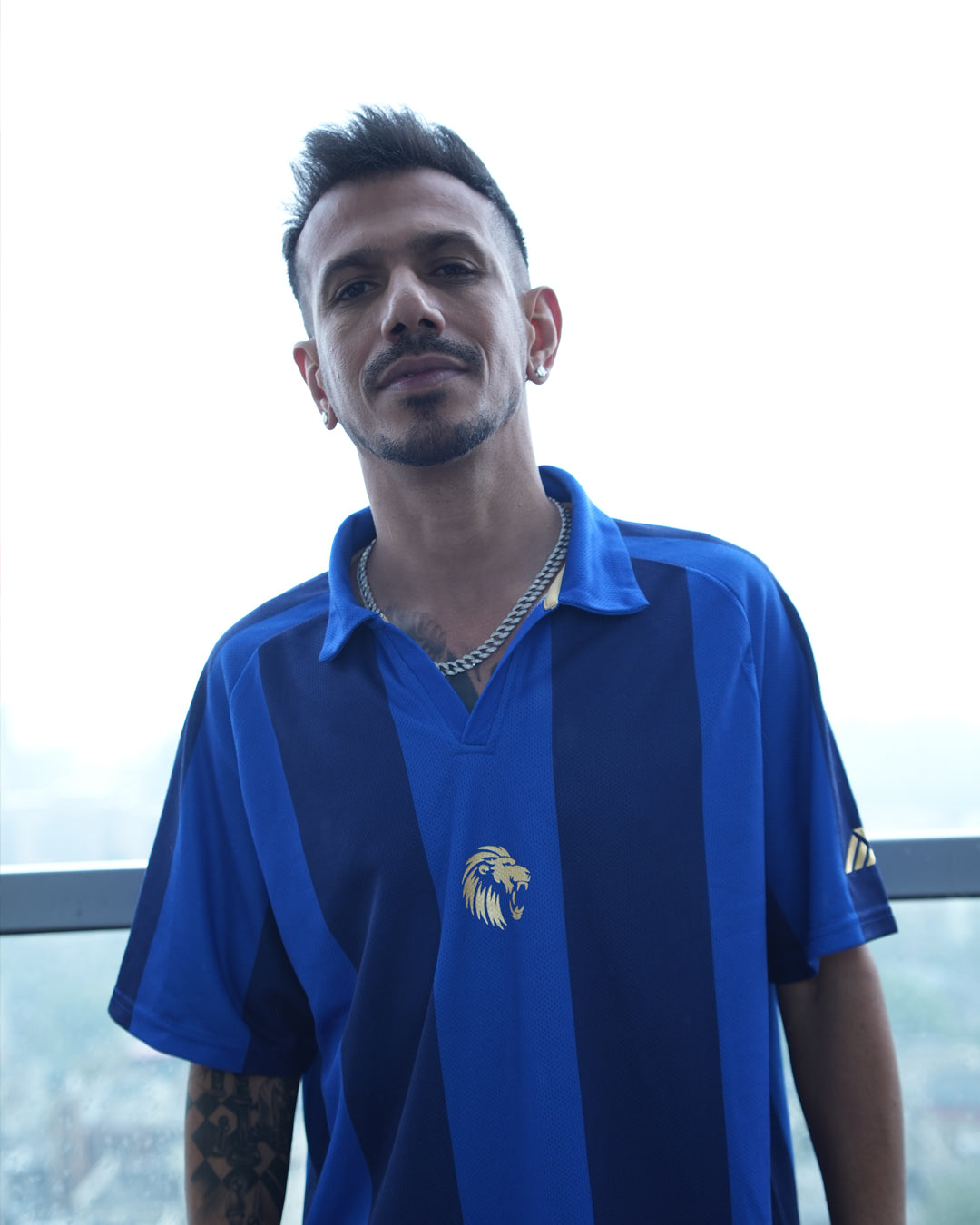 PBKS Player Travel Polo in Blue