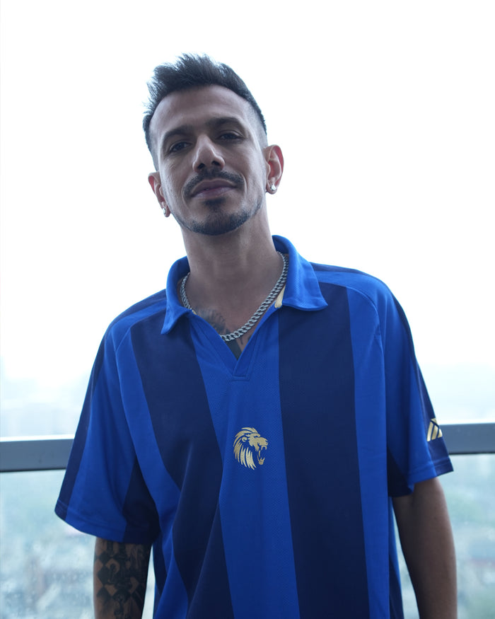 PBKS Player Travel Polo Blue