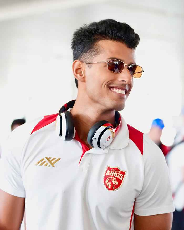 PBKS Player Travel Polo in White