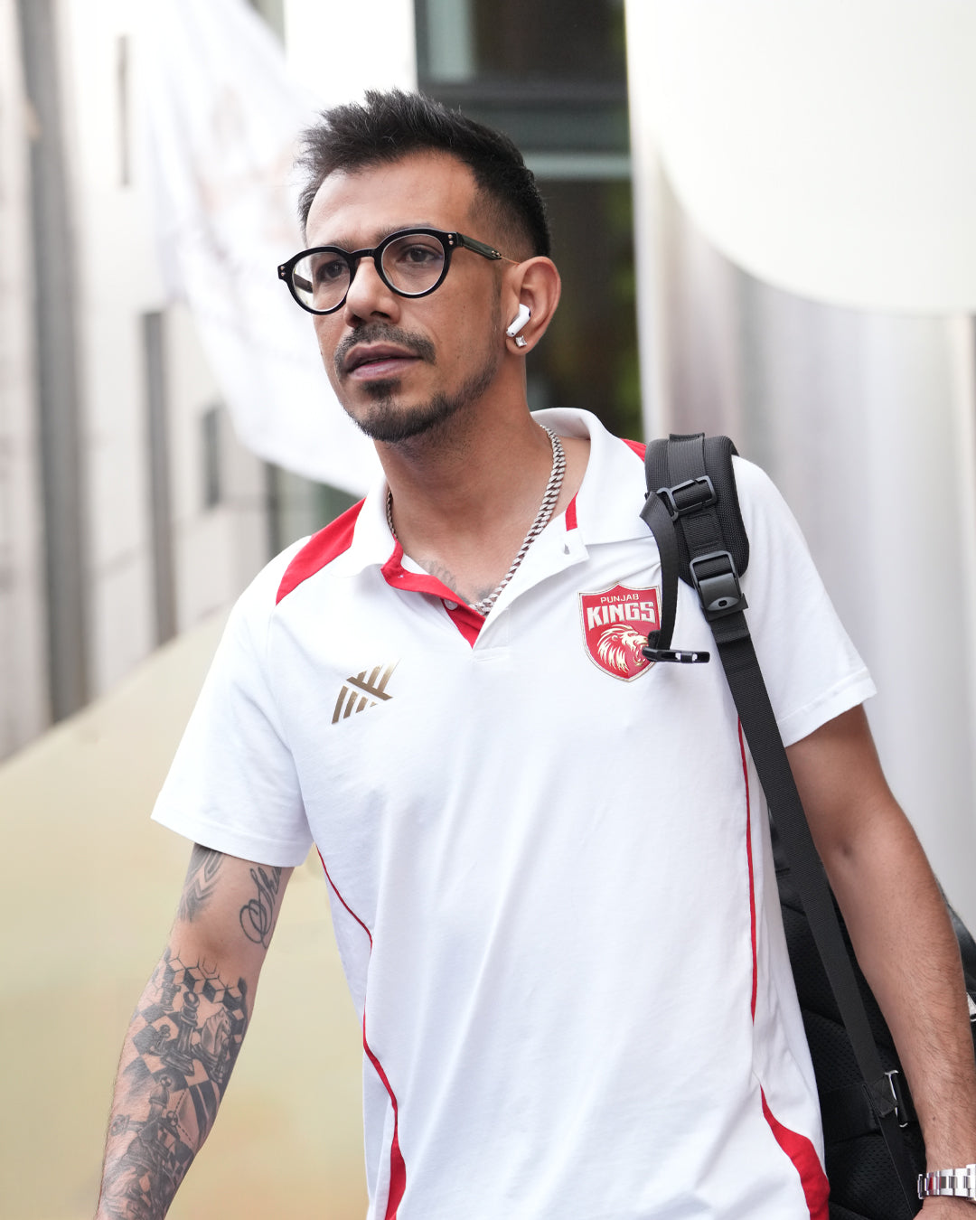 PBKS Player Travel Polo in White