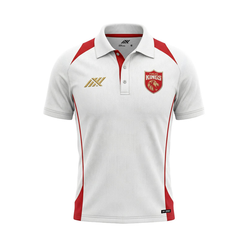 PBKS Player Travel Polo in White