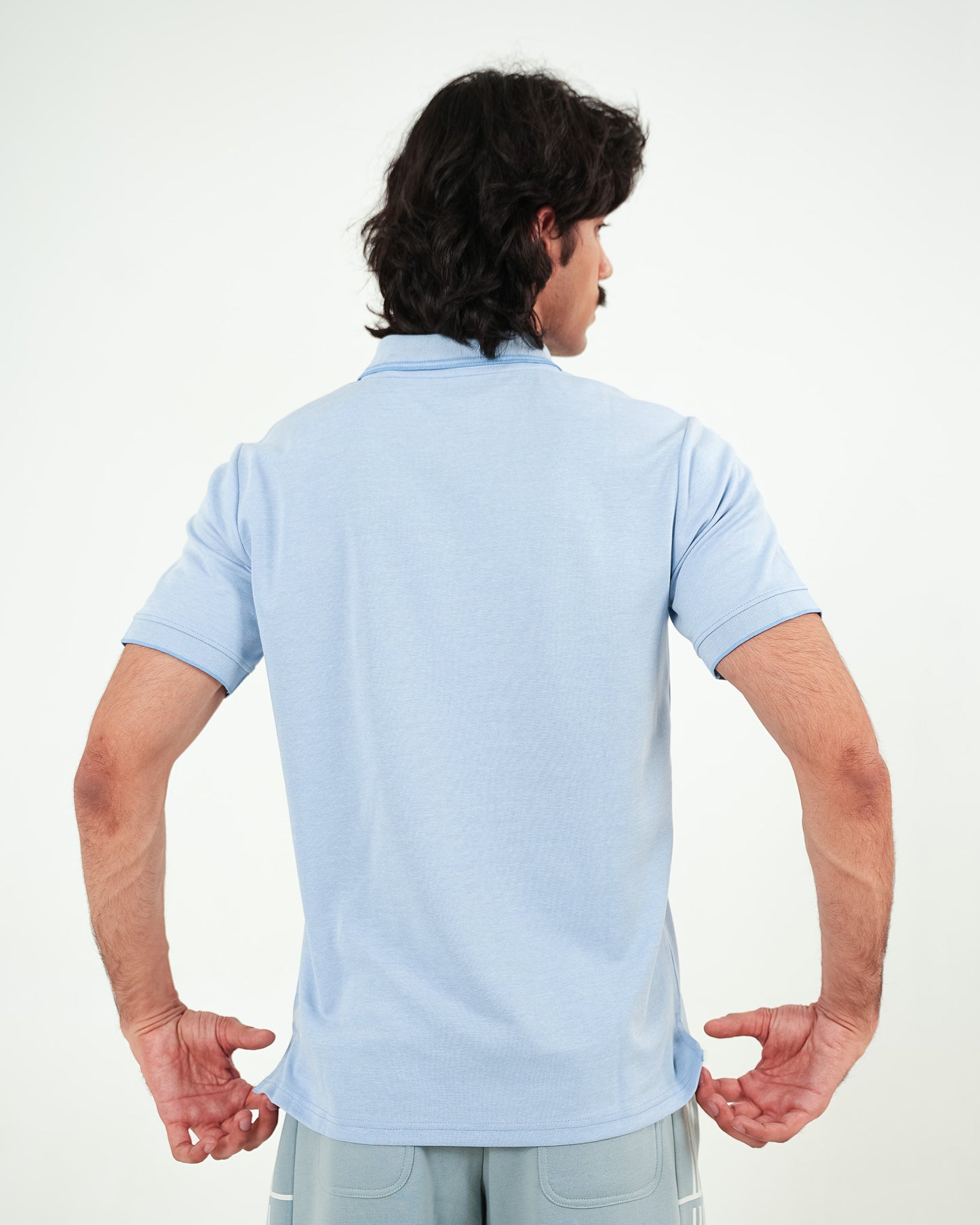 SHORE RELAXED POLO IN SKY BLUE