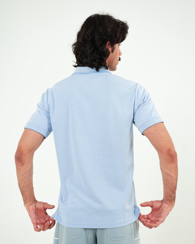 SHORE RELAXED POLO IN SKY BLUE