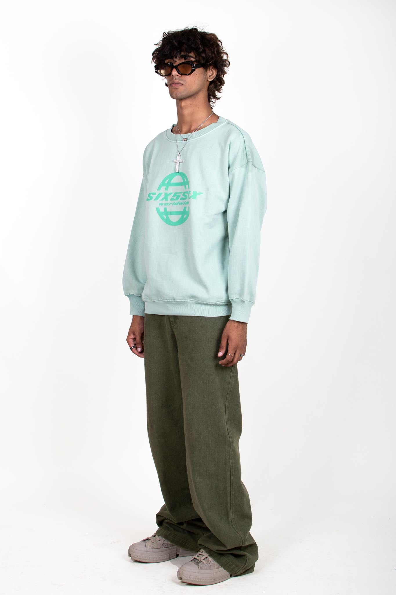 Tic-Tac Crewneck - Mint Green