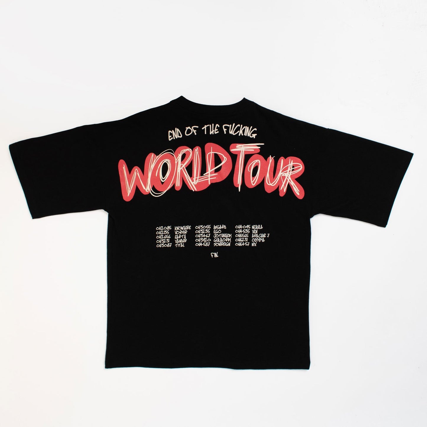 End Of The World Tour Merch T-shirt Black