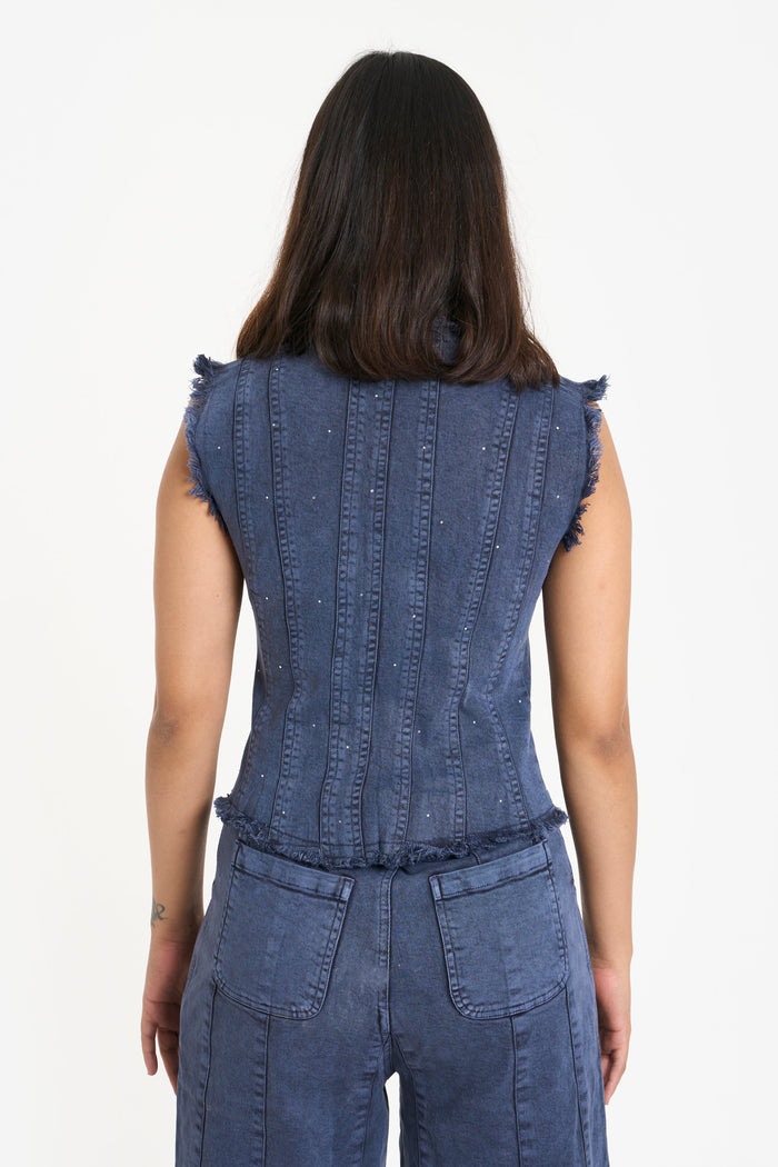 Astral Denim Top Blue